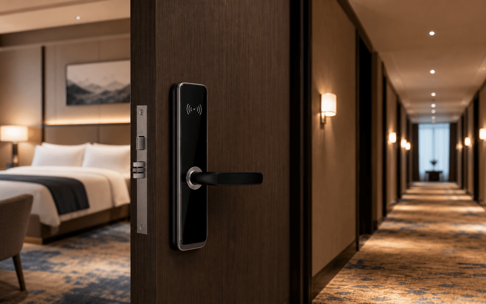 RFID hotel lock system in hotel corridor for YOUNUO IET hospitality projects
